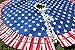 Patriotic Tree Skirt Stars and Stripes American Christmas Tree Skirt 24'' to 80''Handmade Blue Star Tree Skirt with Red White Striped Ruffles