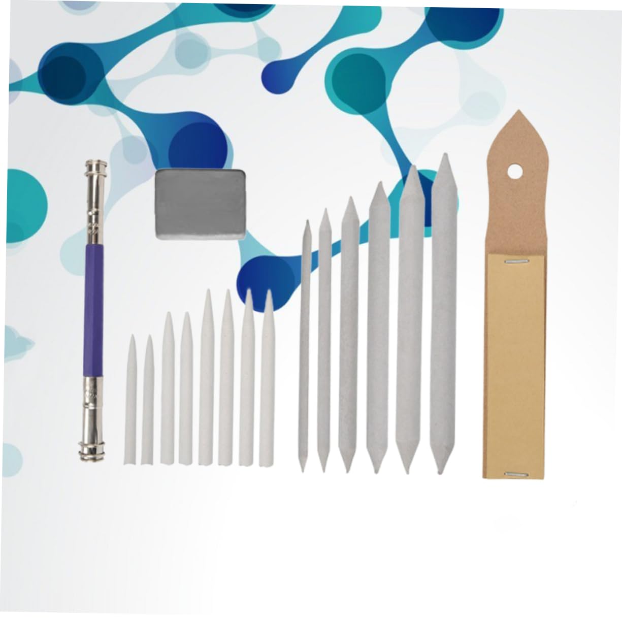 SHINEOFI 3pcs Art Erasable Sandpaper Eraser Extender Drawing Blending Tool Paper Stumps