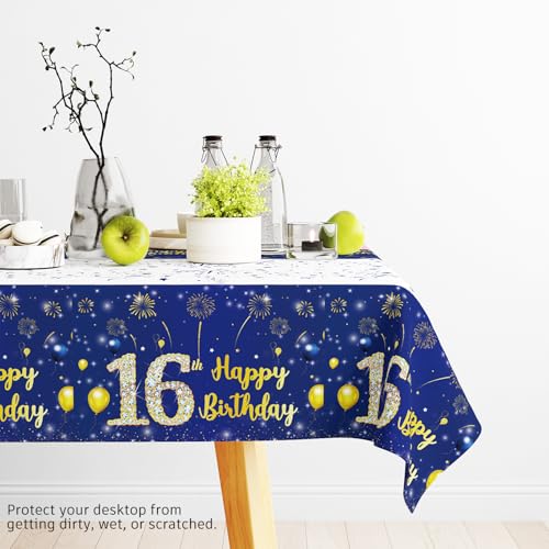 cocomigo 104pcs Blue Gold Sweet 16 Birthday Decorations for Girls by cocomigo - Used condition - Image 5