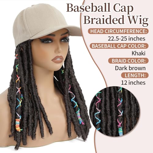 Yougrace Baseball Cap Wig With Crochet Faux Locs, Dreadlock Crochet Hair Wig thumb #1