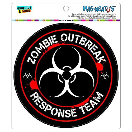GRAPHICS & MORE Zombie Outbreak Response Team Biohazard Red Automotive Car Refrigerator Locker Vinyl Magnet