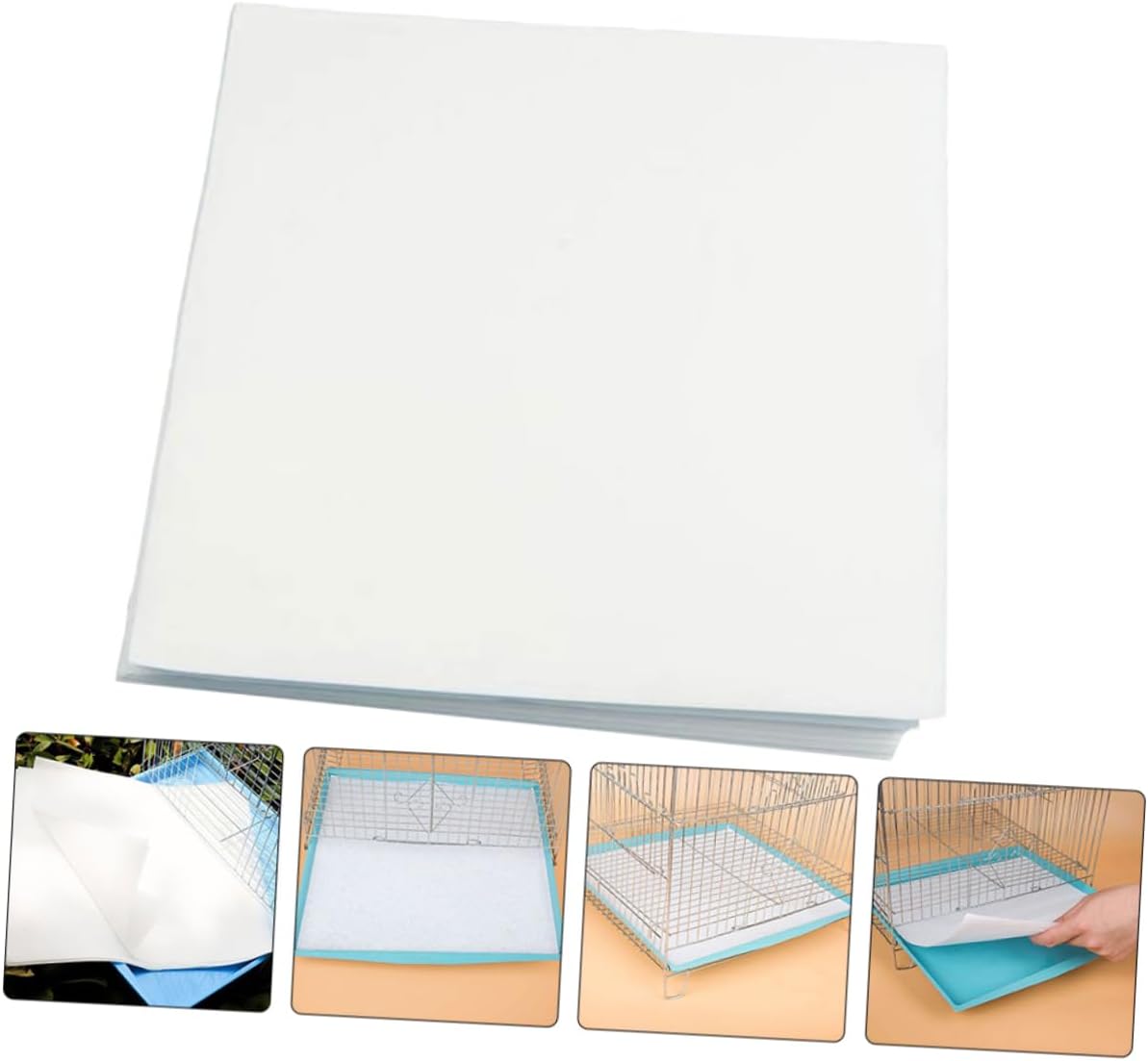 100pcs Disposable Bird Cage Paper Liners Absorbent Cushions for Parakeets Parrots and Other Birds Safe Material Versatile Fit Efficient Dropping