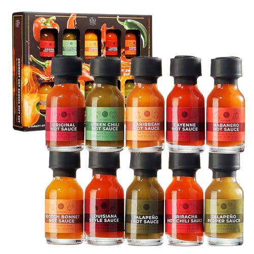 Kiri & Sons Gourmet Hot Sauce Sampler Gift Set of 10 for Fathers ...