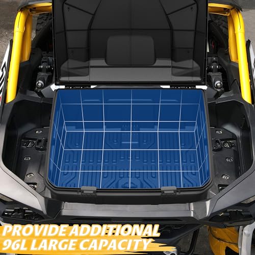 SAUTVS Rear 96L Storage Cargo Trunk Box for Can-Am Maverick R, Poly Water Resistant Large Capacity Bed Tool Rear Cargo Storage Box for Can Am Maverick R MAX X RS 2024+ Accessories, Replace #715007182