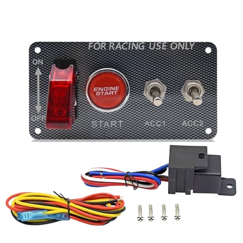 BYYOUIV 4-in-1 Universal 12V Racing Ignition Switch Panel