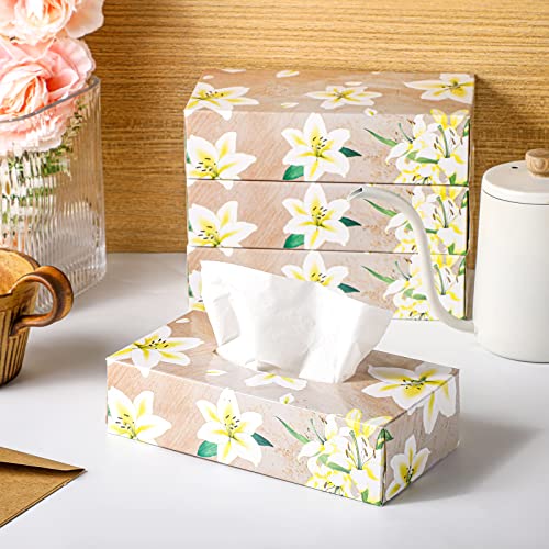 Image of Yinder 12 Packs Back to School Facial Tissue Boxes 1560 Sheets Soft Facial Tissue Bulk for Teacher Classroom School 2 Ply 130 Sheets Travel Tissues for Home Office Car Kitchen Wedding(Fresh Lily)