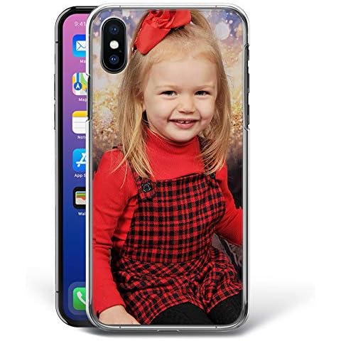 KB-Printing Personalised Phone Case For Apple iPhone X/XS Custom Photo Hard Cover, Personalise with Image - Black Cover
