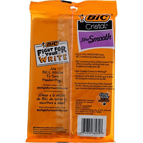 Image of Bic Cristal Ballpoint Pen, Medium Point, Blue - 10 Ea(Pack of 2)