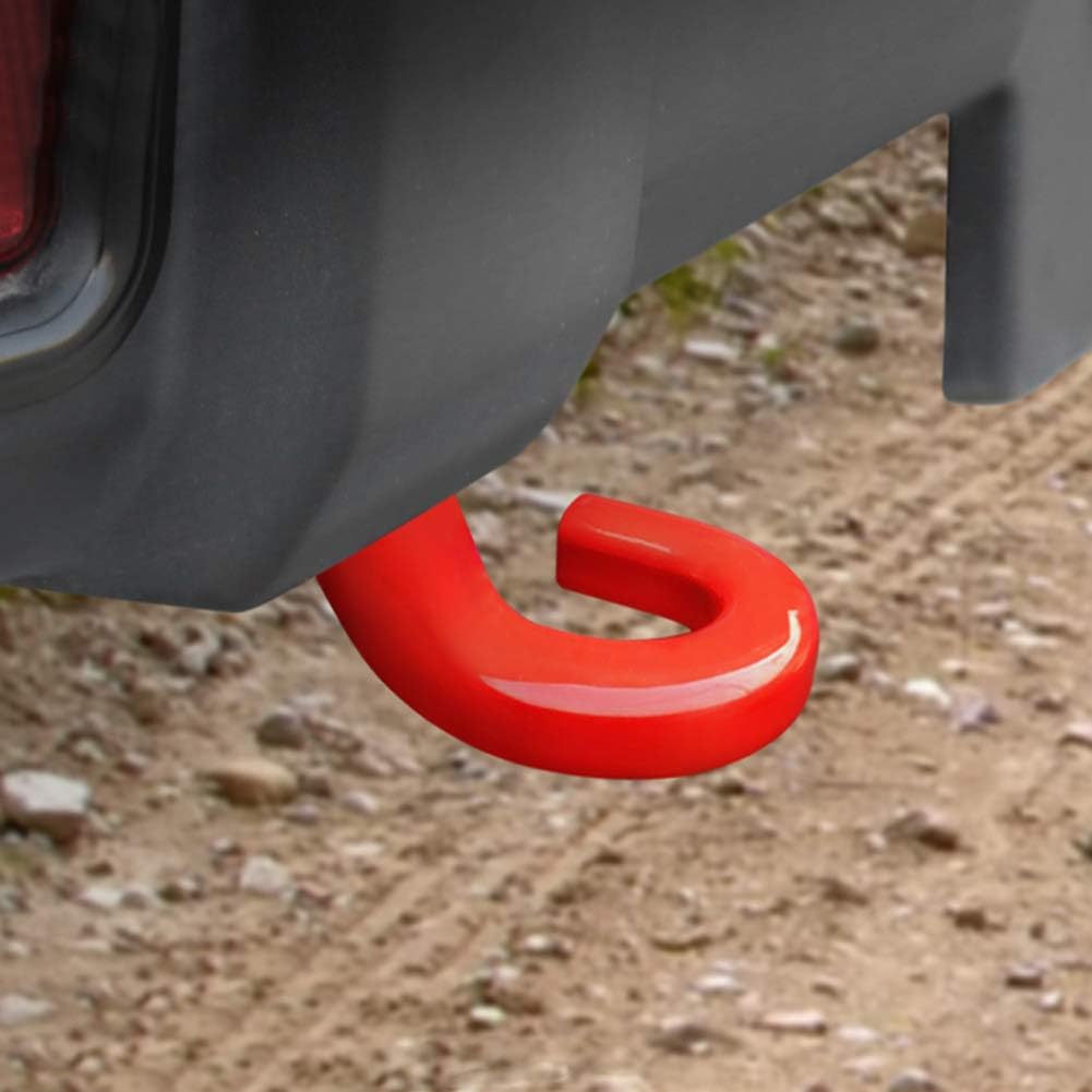 Rear Tow Hook Kit Towing Hook Left Trailer Hitch Receiver for 2018 2019 2020 Wrangler JL & Unlimited (Red)