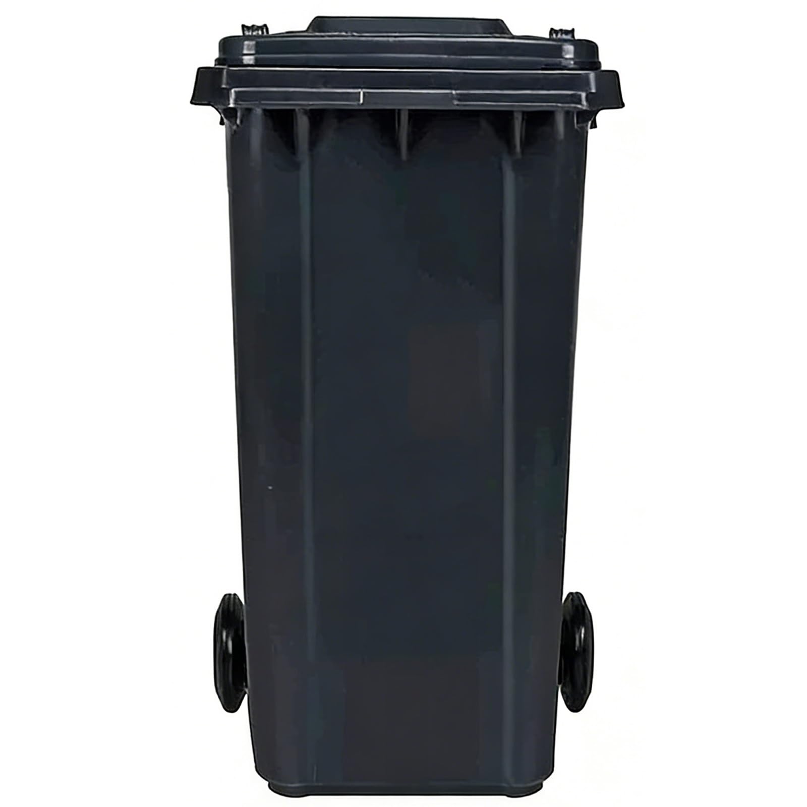 Zewnętrzny kosz na śmieci, kolorowy kosz na śmieci do recyklingu z kółkami i antypoślizgowym uchwytem, z cichymi gumowymi kołami do zróżnicowanego zbierania (szary, 240 l)