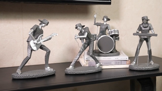Estatua decorativa músico HAUCOZE de 8.5 pulgadas miniatura 6