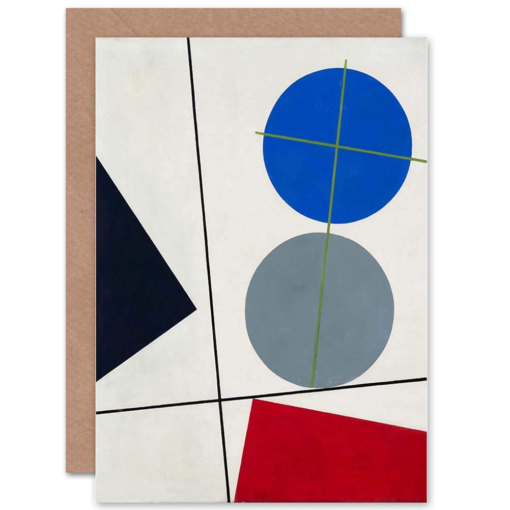 Wee Blue Coo GREETINGS CARD PAINTING ABSTRACT SOPHIE TAEUBER ARP KOMPOZYCJA
