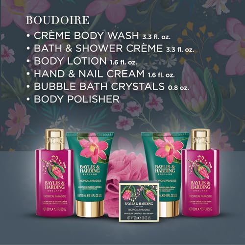 Baylis & Harding Boudoire Tropical Paradise Luxury Pamper Present Gift Set - Vegan Friendly 3.3 fl. oz