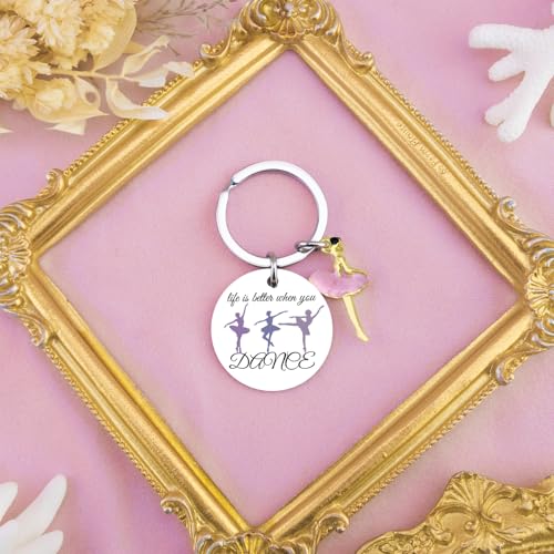 Dancer Gifts for Girls Teens Dance Teacher Gift for Dancers Keychains for Teen Girls Dance Mom Gifts for Girl Dance Recital Gift Ideas Team Keyring2
