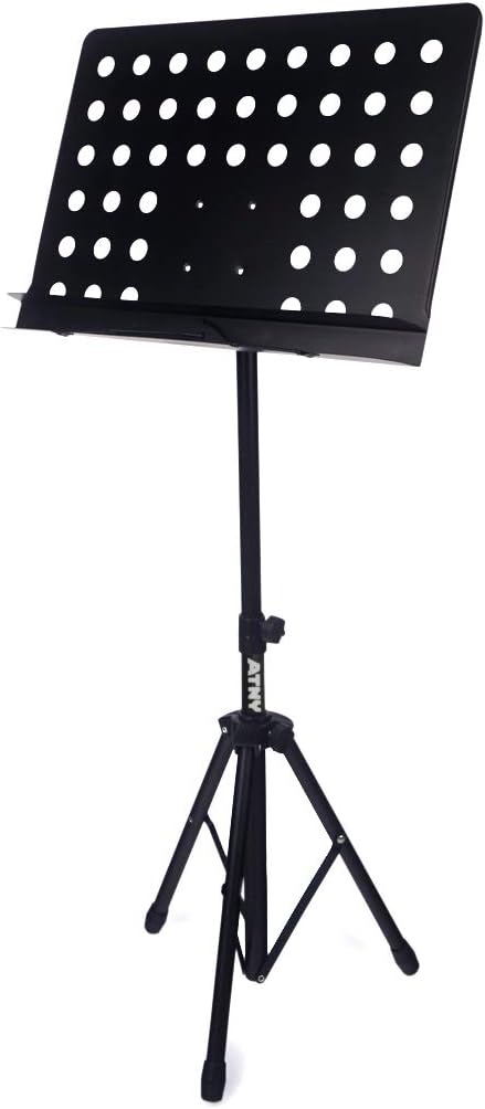 ATNY Foldable Music Stand (Large, Black)