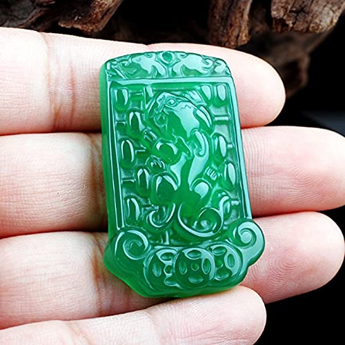 Vert Jade Lucky Pixiu Pendentif Hommes Femmes Chrysoprase Mode Charmes Bijoux Certifié Jades Pierre Amulette Cadeaux Cover