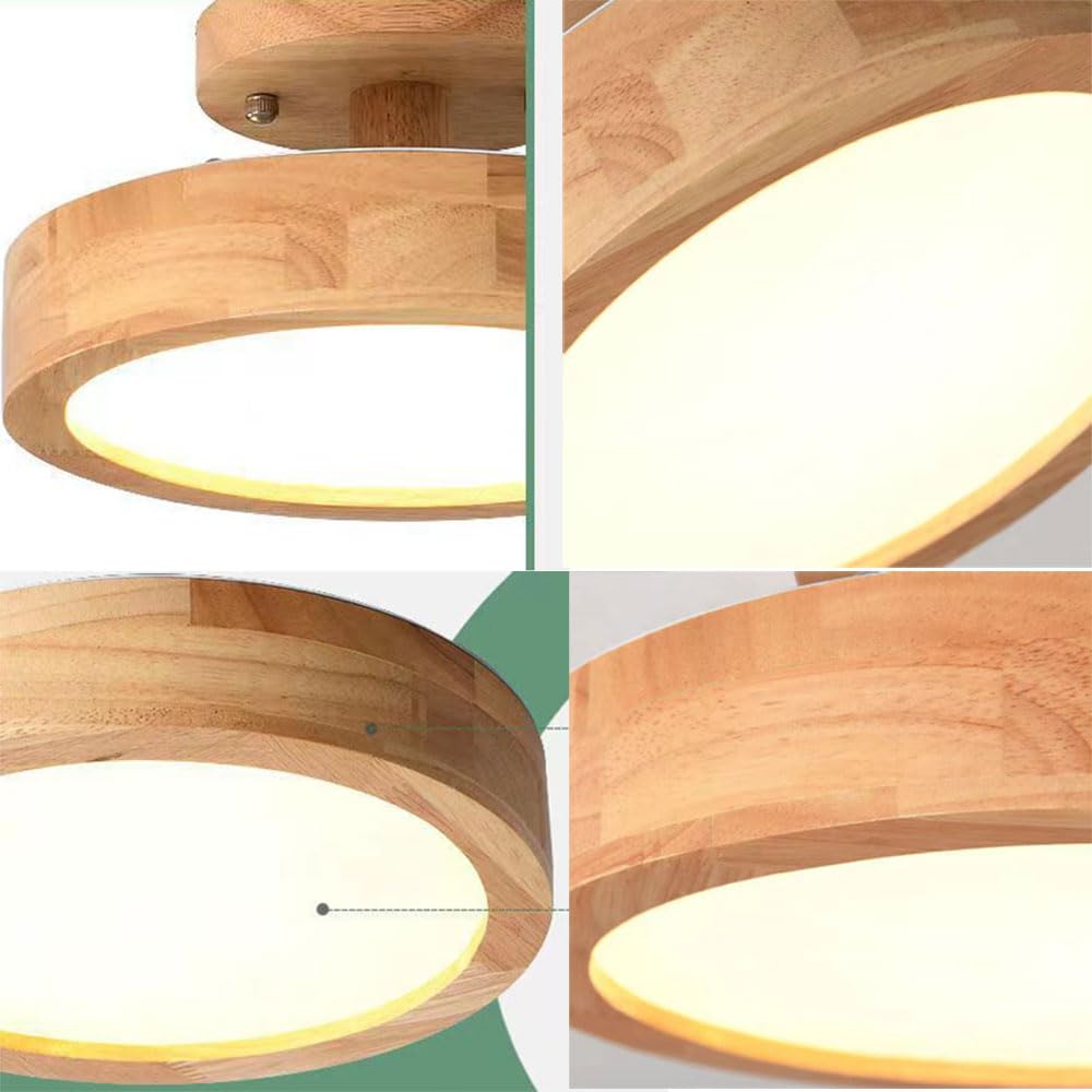 Lampa sufitowa 13 W w stylu japońskim drewniana blisko mnie Energooszczędna lampa wpuszczana LED o zmiennej intensywności dekoracyjna lampa sufitowa nadaje się do przedpokoju łazienkowego