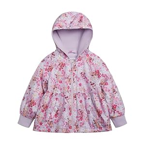 OSHKOSH B’GOSH Baby Girls’ Midweight Water-Resistant Hooded Peplum Jacket