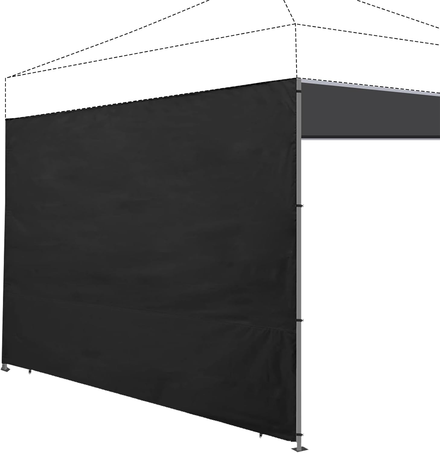 Joramoy Instant Canopy SunWall Sidewalls 10x10 for Pop Up Canopy, Walls for Outdoor Canopies, 1 Pack Sidewall Only (Black)