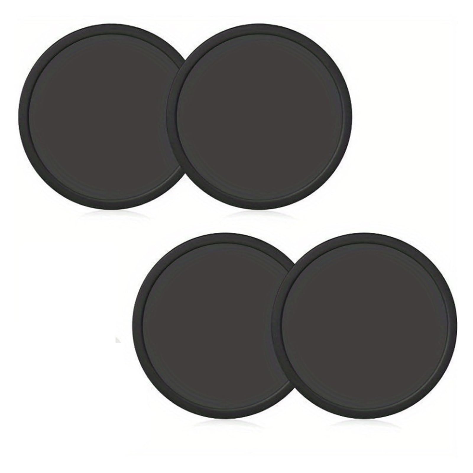 Sous-verres en silicone noirs lot de 4 pièces pour verres et tasses