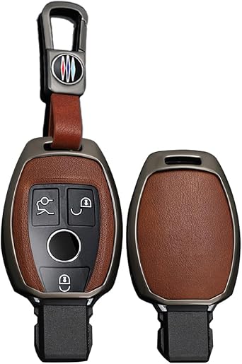 TECART Mercedes Exclusive Key Case, Key Cover, Key Holder, Smart Key Case, Smart Key Cover, Compatible with Mercedes Benz A, B, C, E, G, S, V, Class A203, A209, W164, W176, W204, W211, etc