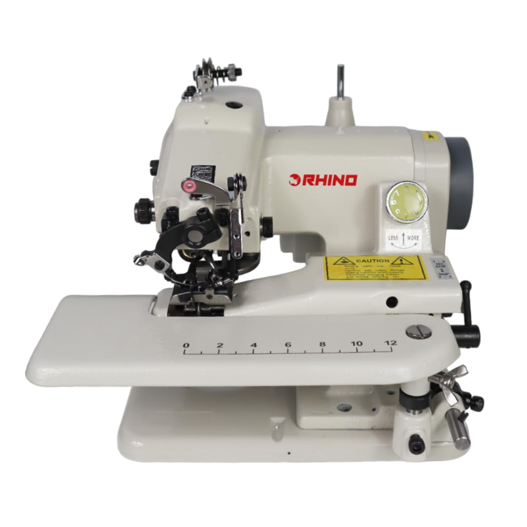 RHINO Smart Solutions - Máquina de Coser Portátil Semi-Industrial de Puntada Invisible RH-501 Tejidos Finos y Medios Dobladillos Invisibles en Bajos de Pantalón, Vestidos (Con/Sin Salto de Puntada)