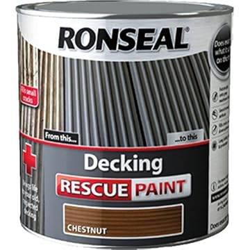Ronseal RSLDRPC5L 5 Litre Decking Rescue Paint - Chestnut