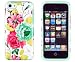 DandyCase 2in1 Hybrid High Impact Hard Pink Floral Pattern + Mint Green Silicone Case Cover For Apple iPhone 5C + DandyCase Screen Cleaner