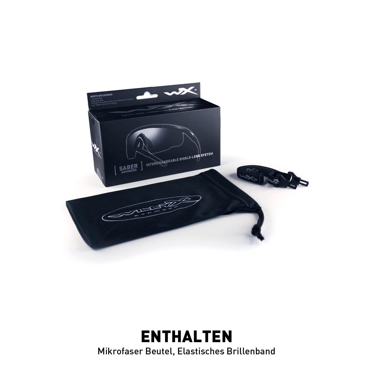 Wiley X | Saber Advanced | Schieأںbrille & Sportbrille Herren | Perfekt als Laufbrille Fahrradbrille & MTB Brille â”‚ 100% UVA/UVB-Schutz | Ideal bei Outdoor-Aktivitأ¤ten Airsoft Rennrad Schieأںen