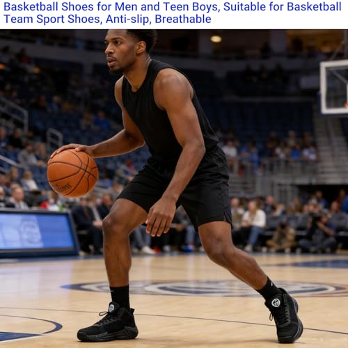 Image of Beita Basketball Shoes for Men High Upper Sneakers Breathable Sports Shoes Anti Slip
