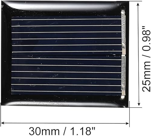 Miniatura 2 de MECCANIXITY Mini célula de panel solar 1V 80mA 0.08W 1.181 in x 0.984 in para proyecto de energía eléctrica DIY paquete de 5