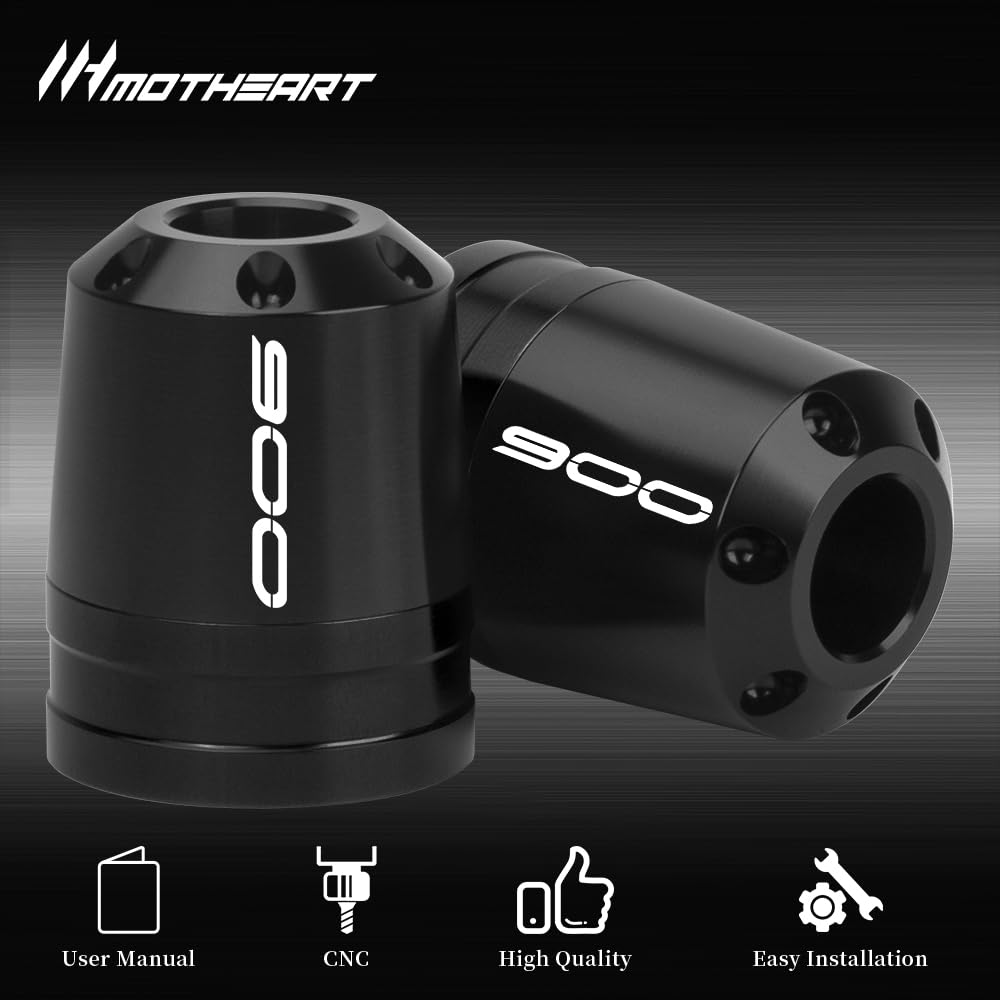 Protezioni per manubrio moto per Z900 2017-2025 CNC fresato pesi manubrio moto con accessori Slider z900 (nero)