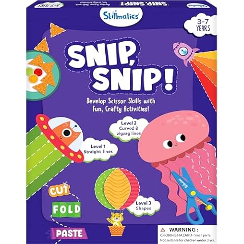 Skillmatics Art & Craft Activity Kit - Snip, Snip, Develop Scissor Skills, Child Safe, TikTok Viral Sensation, Craft Kits, Gifts for Ages 3, 4, 5, 6, 7 Cover