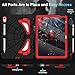 Auizotl Case for iPad (A16) 11th Generation 11 Inch (2025),iPad 10th Generation 10.9 Inch (2022) Kids Friendly i Pad Case 10th Gen with Screen Protector,Shockproof Cover for i Pad 11/10 Gen,Black Red