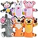 JOYIN Toy Animal Friends Deluxe Hand Puppets 6 Pack for Imaginative Play, Stocking, Birthday Party Favor Supplies, Girls, Boys, Kids and Toddler