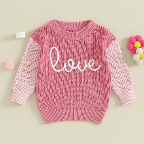 Toddler Baby Boy Girl Heart Knit Sweater Kids Infant Newborn Outfit2