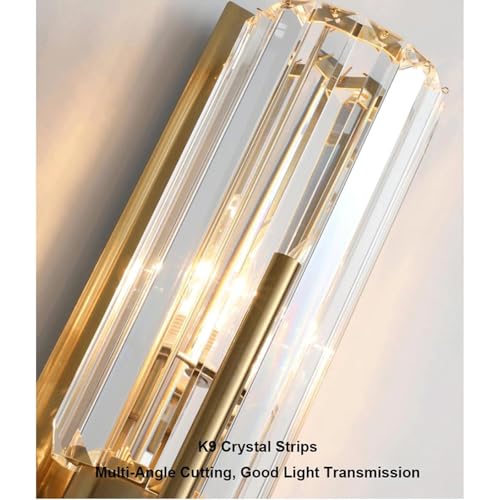 Lámpara de pasillo de 2 luces para iluminar pasillos oscuros con apliques dorados 5