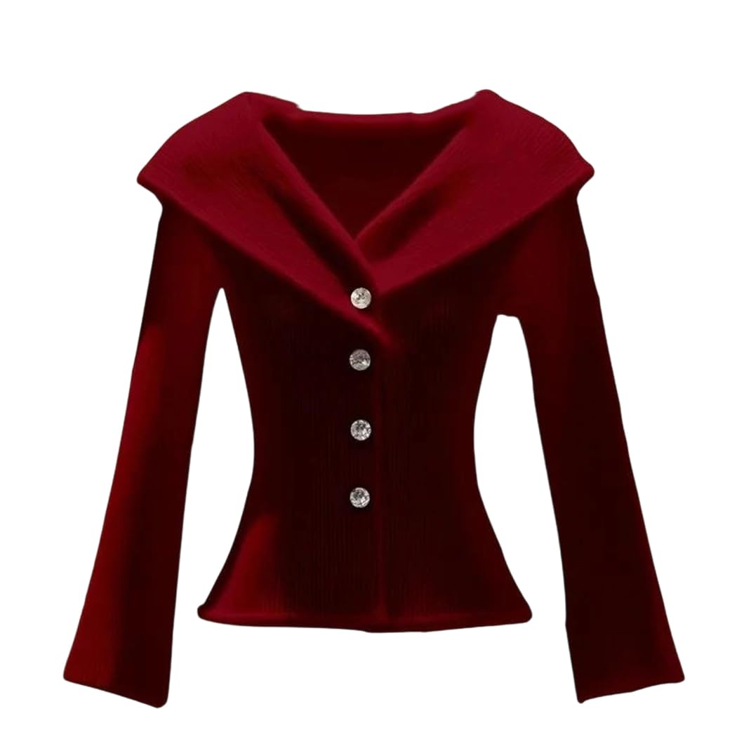 Womens Slim Fit Knitted Cardigan Sweater Jacket Winter Casual Lightweight Sweater Coat