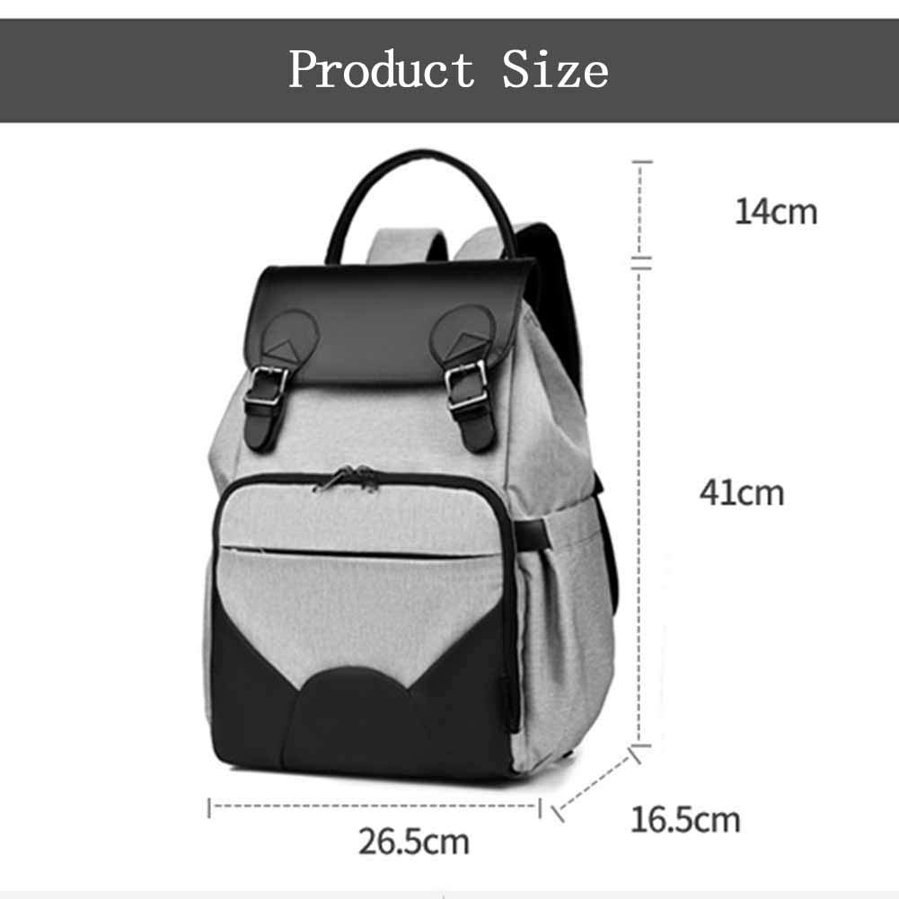 LAI HO Panno di Oxford Mummia Borsa Tracolla Materna e Infantile Pacchetto Multi-Funzione di Grande capienza Madre Diaper Bag Bottiglia Zaino del Bambino,Dark Blue