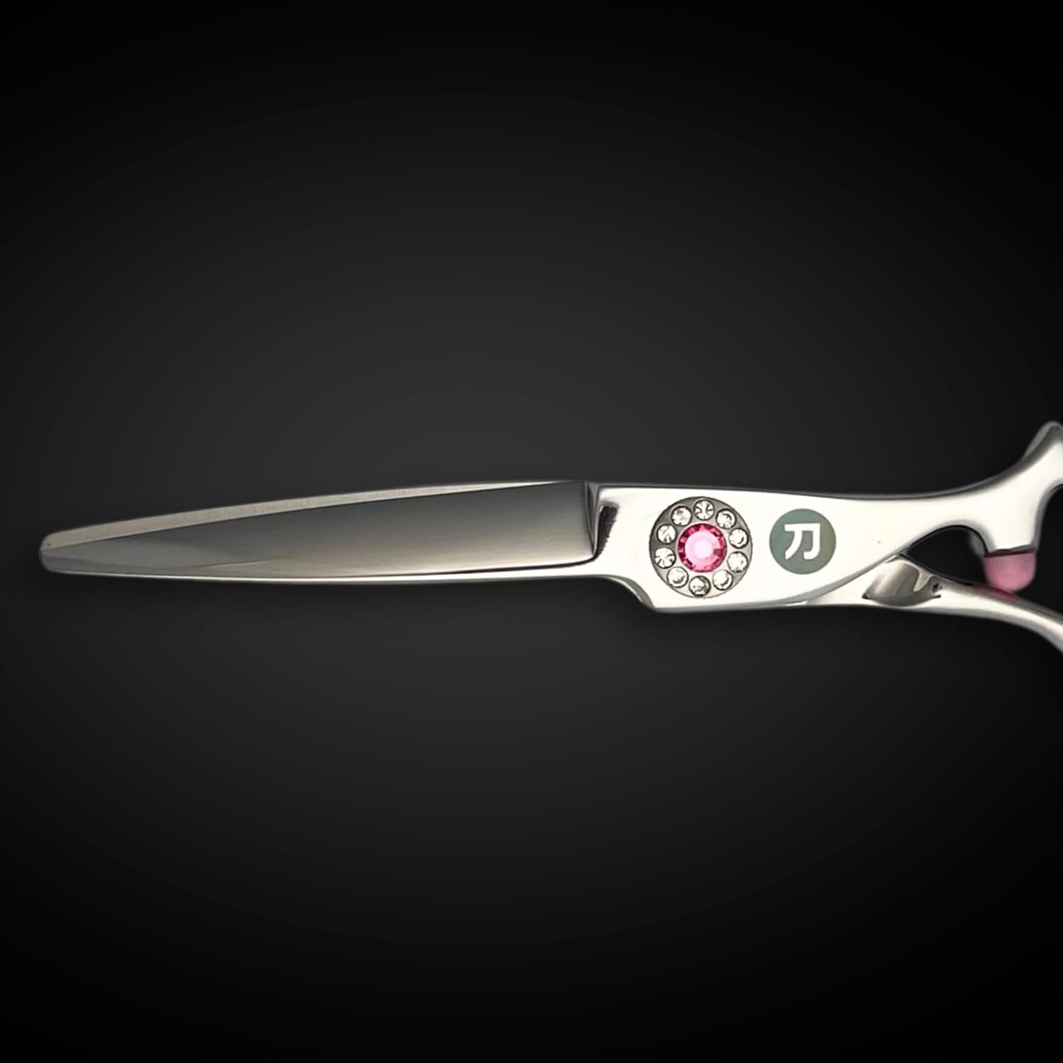 5.5" Jewel and Pink Hair Shears - Saki Tomika Professional Hair Shear - Ergonomic, Comfortable, and Stylish Design for Hairdressers and Salons