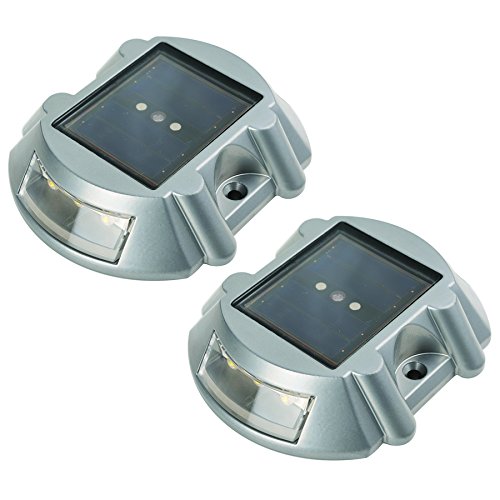Portfolio 2-Pack 4X Brighter (4.8-Lumen) Gray Solar LED Step Light