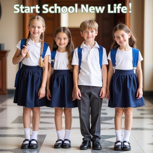 HONGTEYA 6 Pairs Girls White Ruffle Socks School Uniform Dress Socks for Kids Seamless Crew Ankle Cotton Size 4-14 Years4