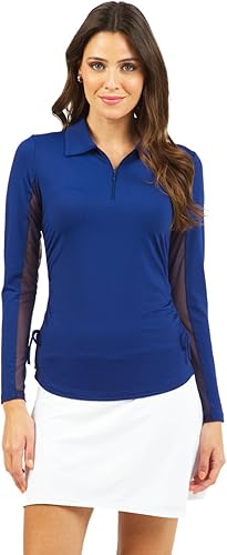 Miniatura 9 de IBKUL Polo de manga larga con protección solar UPF 50+ Icefil Cooling, longitud ajustable, 48000