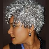 PHOCAS HairPhocas 5 Packs Synthetic Short Curly Crochet Hair 10 inch 20roots/pack for Crochet Braids Hair(Gray)