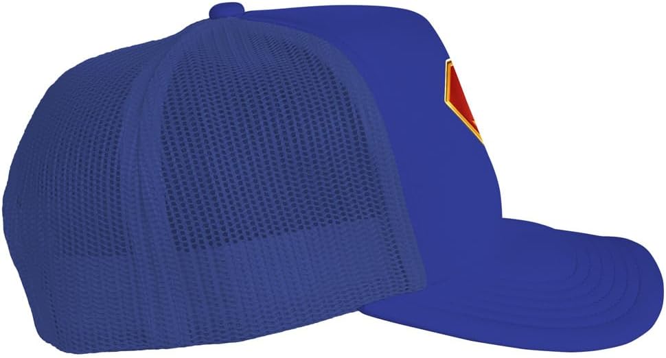 Popfunk Superman Supergirl New Logo Color Foam Snapback Trucker Hat - Unisex for Men and Women, Royal
