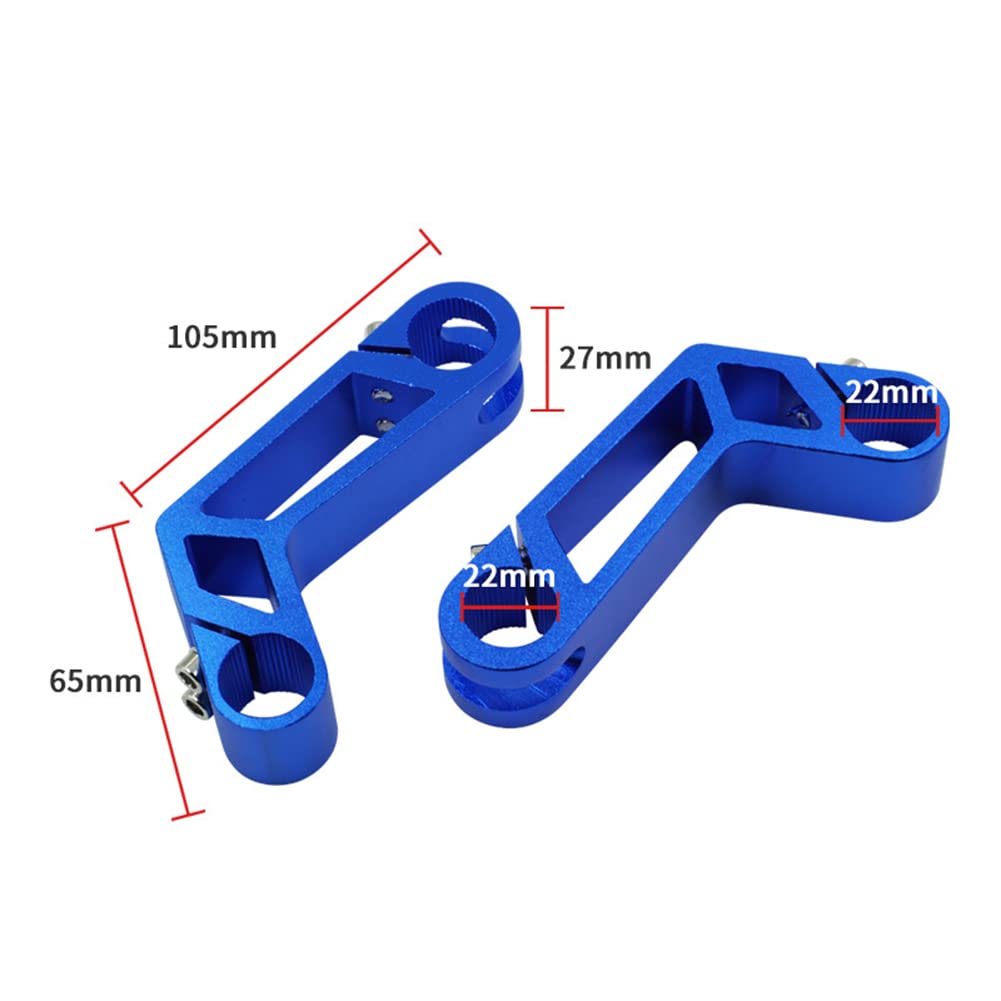 iSpchen Guidon Moto Café Racer Universel CNC - Bracelet Réglable pour Demi-Poignées