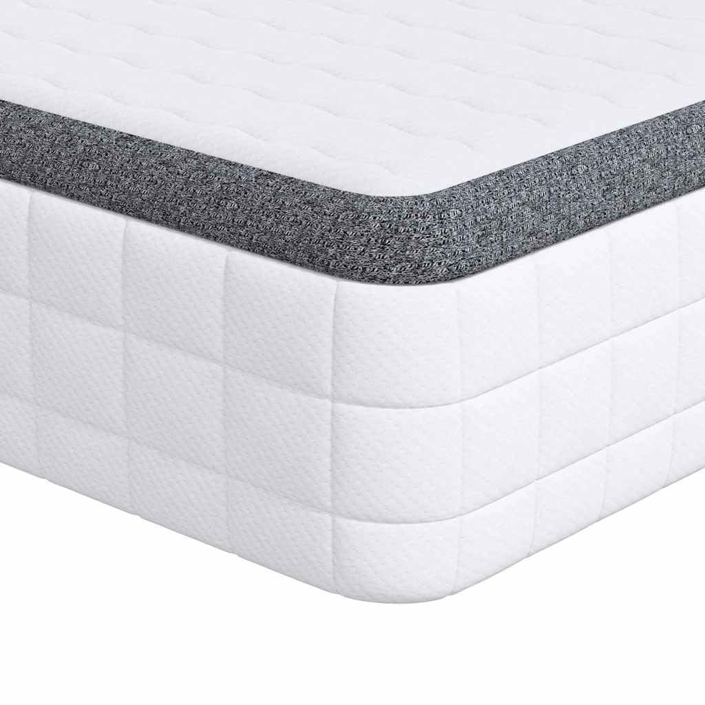 vidaXL Taschenfederkernmatratze 90 x 200 cm – mittelweich, Bonnell-Federn, Bezug aus gestricktem Stoff