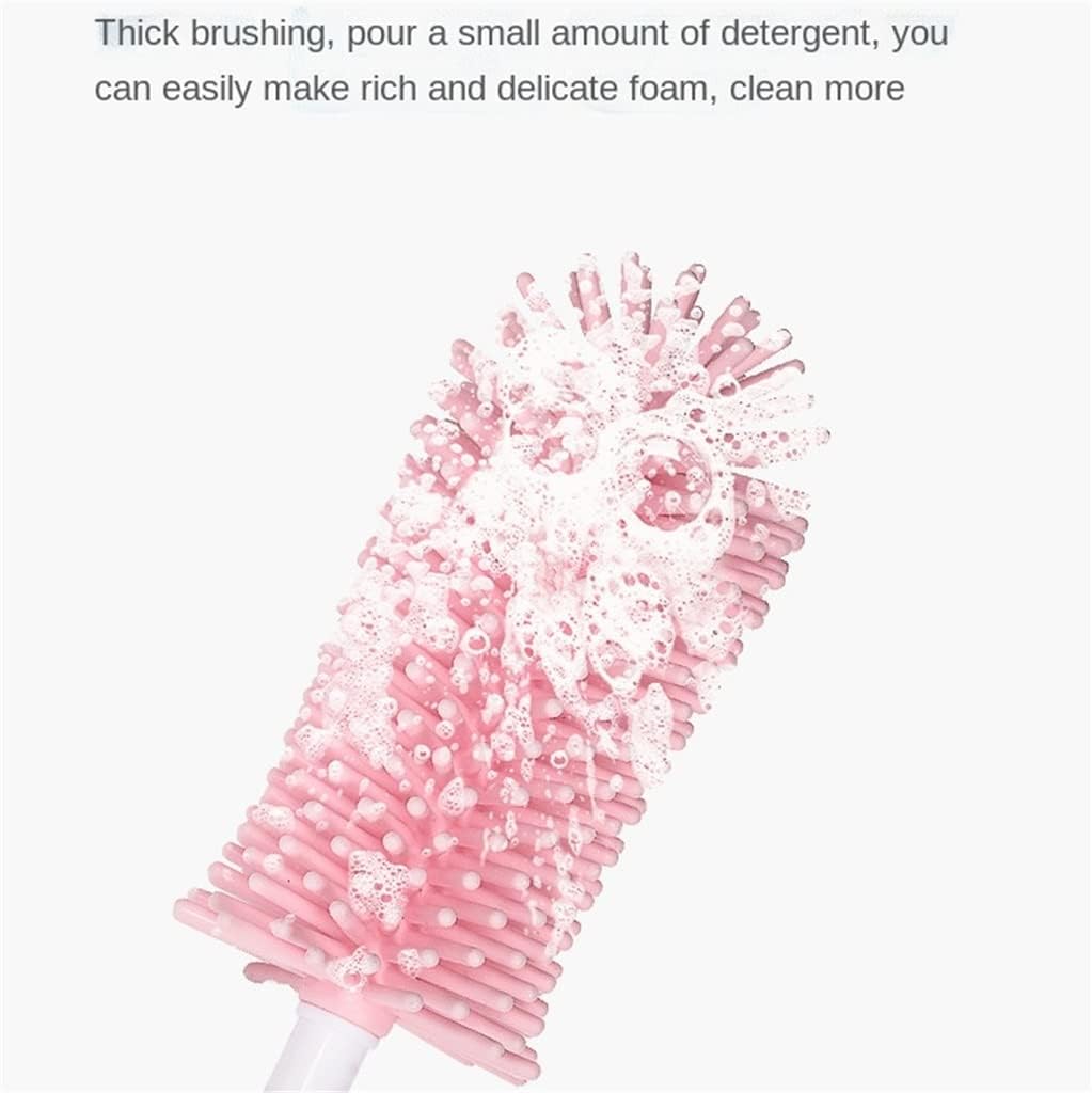 Silicone Bottle Brush 360 Degree Rotation Baby Pacifier Cup Nipple Cleaning Brushes Set Handheld Soft Food Grade Watering