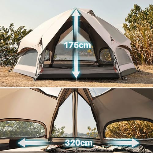 Carpa portátil grande pop-up para 4 a 8 personas, impermeable miniatura 6