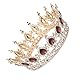 Salmue Brautkranz, Hochzeit Diadem mit Strass und Carnelian, Erz relegiert, Krone für Braut, Ball - Handgefertigt